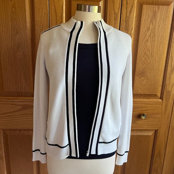 TALBOTS - Coolmax Tipped Knit Jacket -- NEW with Tag - Picture 9 of 10